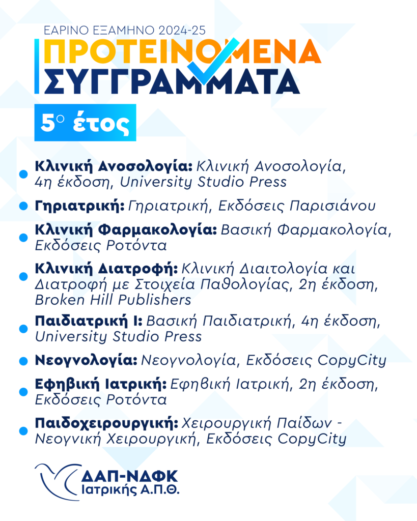 Συγγράμματα Εαρινού 2025 (5ο)